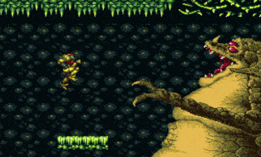 a video game screen shows a character being attacked by a monster and the words " shark armor " on the bottom