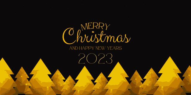 a merry christmas and happy new years 2023 greeting card