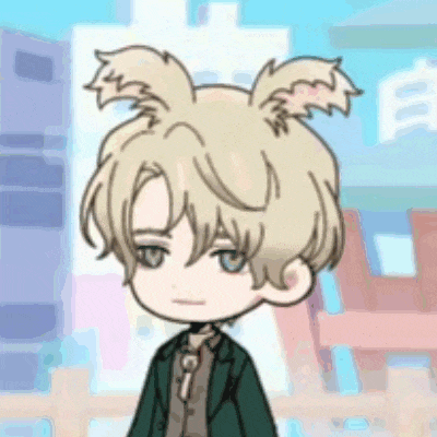 a cartoon character with bunny ears on his head is wearing a suit and tie .