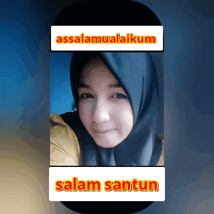 a picture of a woman with the words assalamualaikum and salam santun