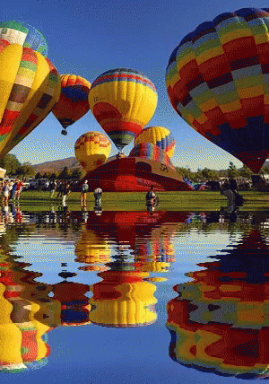 Balloons Lake GIF - Balloons Lake Reflection GIFs
