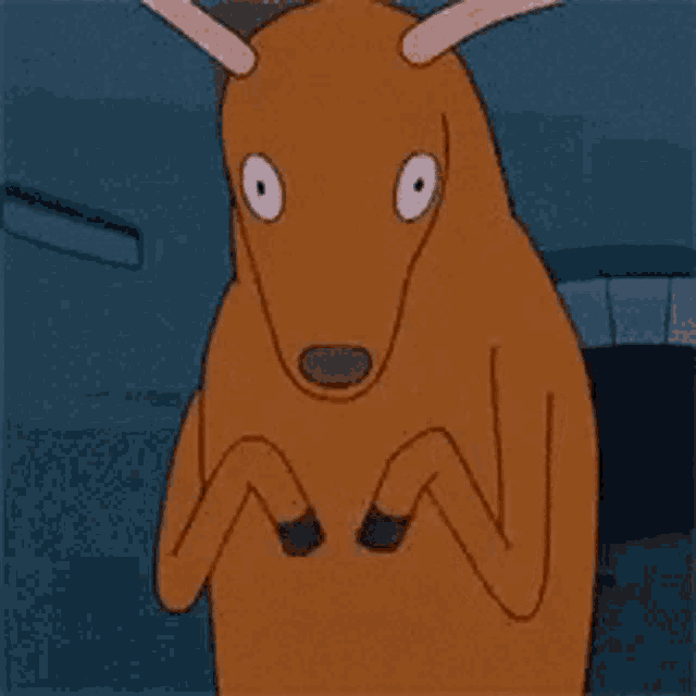a cartoon drawing of a kangaroo with the word zhong written on it