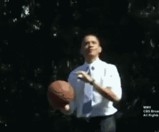 a man is playing basketball on a court that says hwc