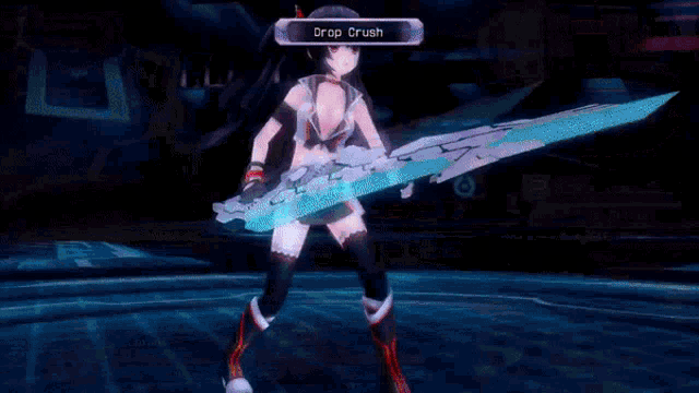 a screenshot of a video game with the word drop crush on it