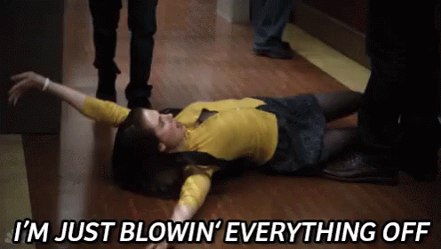 Blowing Everything Off - Annie In Community GIF - Alison Community Im Just Blowin Everything Off GIFs