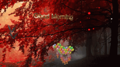 Good Morning Balloons GIF - Good Morning Balloons Trees GIFs