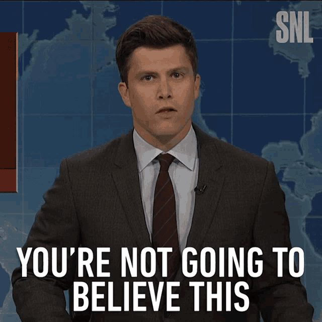 Youre Not Going To Believe This Colin Jost GIF - Youre Not Going To Believe This Colin Jost Saturday Night Live GIFs