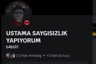 a black background with a picture of a man and the words ustama saygisizlik yapiyorum