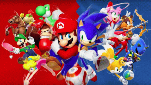 Sonic Vs Mario GIF - Sonic Vs Mario GIFs