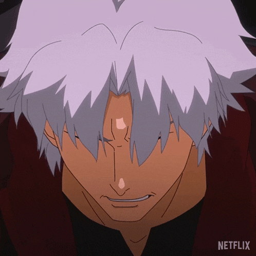 a close up of a man 's face with a netflix logo behind him