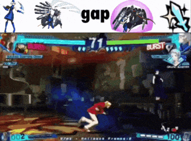 a screenshot of a video game with the word gap in the top left corner