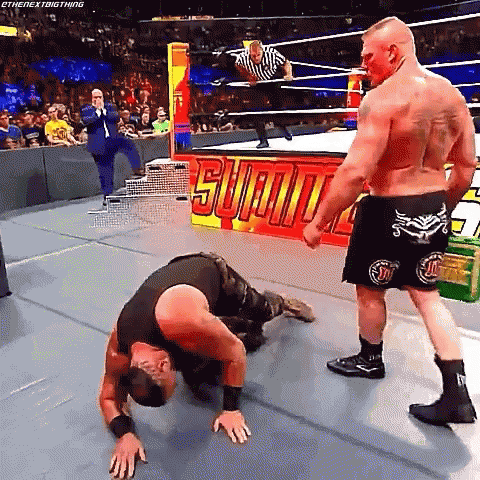 Brock Lesnar Throws GIF - Brock Lesnar Throws Briefcase GIFs