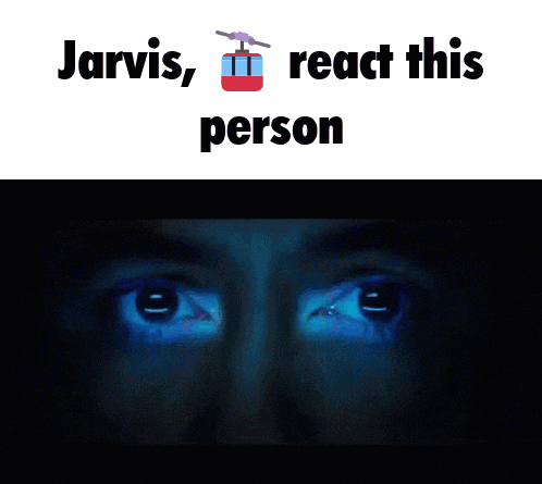 jarvis reacts to a person 's face being projected on a screen