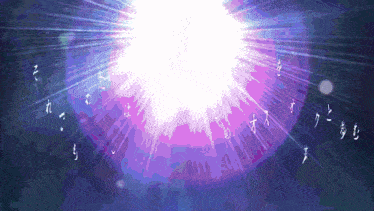 a purple background with a white light coming out of the center