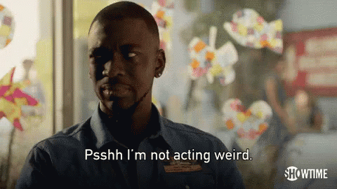Everyone Else Is Weird GIF - White Famous Im Not Acting Weird Shes Weird GIFs