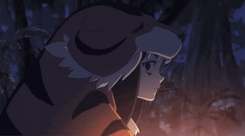 a cartoon drawing of a girl with a tiger hat on