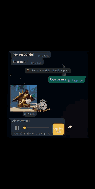 a screenshot of a text message between a person and another person
