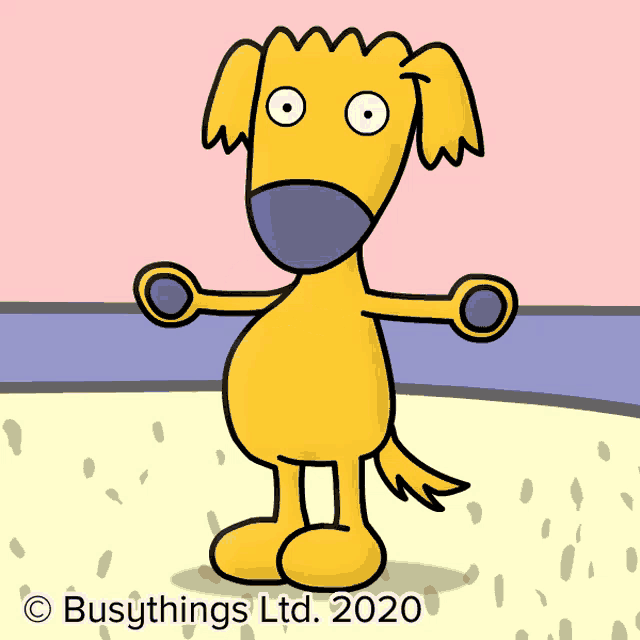 Busy Things Dog GIF