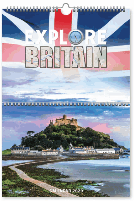 a calendar that says explore britain on the top