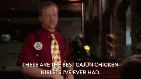Cajun Chicken Niblets Workaholics GIF - Cajun Workaholics Cajun Chicken GIFs