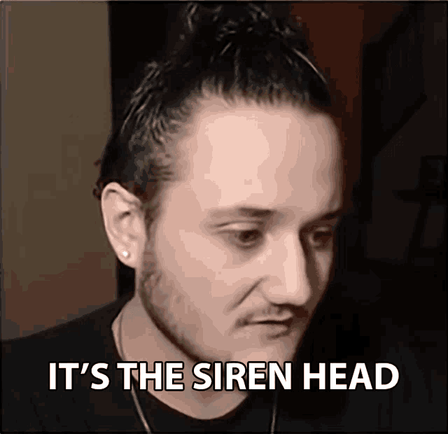 a man says it 's the siren head while looking at something