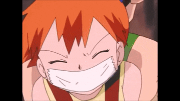 a close up of a cartoon character with a white bandage around her mouth .