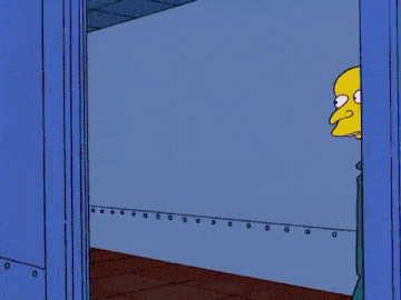 a cartoon of homer simpson and mr. simpson standing next to each other with the words cover for me above them