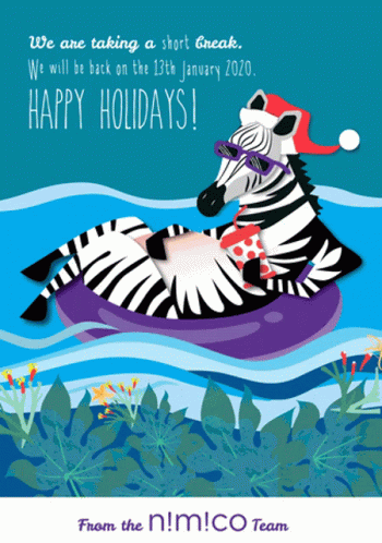Nimico2019 Happy Holidays GIF - Nimico2019 Happy Holidays Zebra GIFs