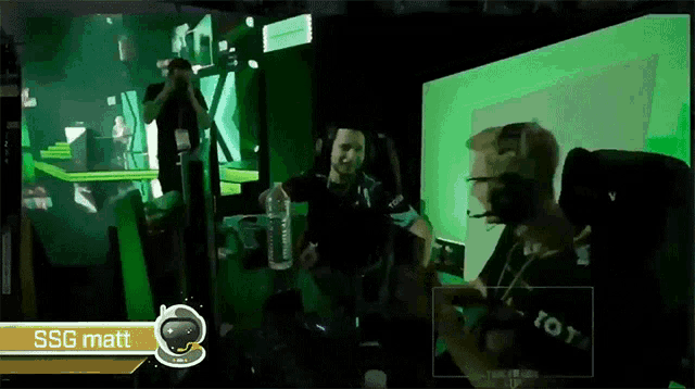 a man in a black shirt that says ssg matt on it