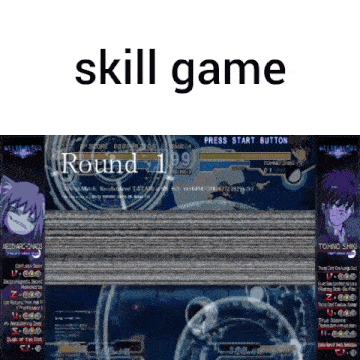 a skill game is being played on a screen
