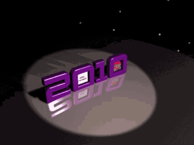 the year 2010 is displayed in purple letters on a dark background