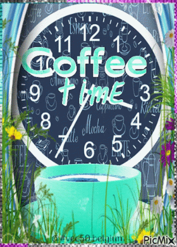 Coffee Time Clock GIF - Coffee Time Clock Time GIFs