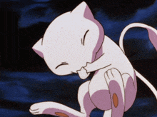 a close up of a cartoon cat with a black background