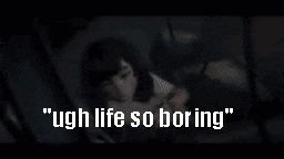 a cartoon of a woman sitting in a car with the words " ugh life so boring " above her