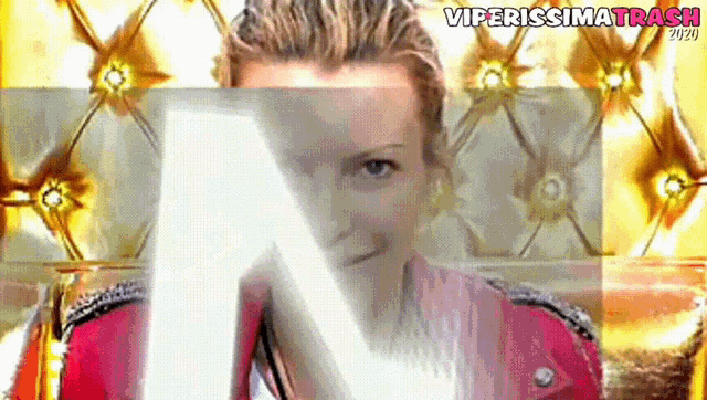 a picture of a woman with the words viperissima trash 2020 on the bottom right