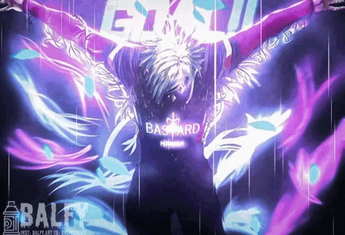 a poster of a person wearing a shirt that says bastard on it