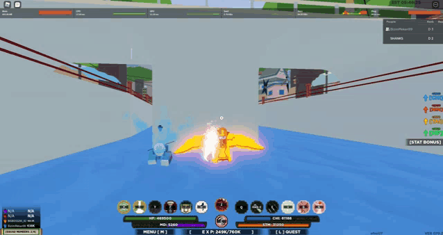 a screenshot of a video game shows a character with a flame coming out of their chest