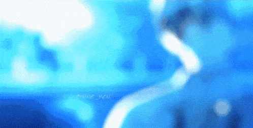 a blue background with a white swirl in the middle and the word yen on the bottom right