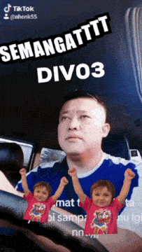 a man in a blue and white shirt is driving a car with a child in a pink shirt with paw patrol on it