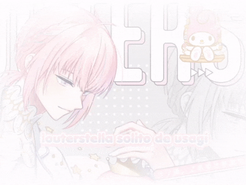 a drawing of a girl with the words ibuterstella solito de usagi