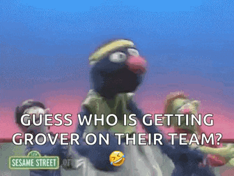 guess who is getting groover on their team ? sesame street