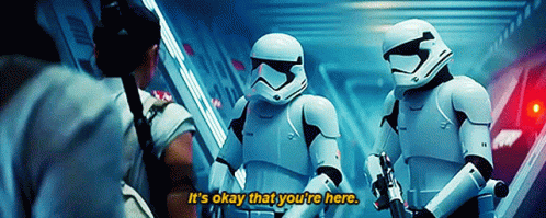 Star Wars First Order Stormtroopers GIF - Star Wars First Order Stormtroopers Its Okay That Youre Here GIFs