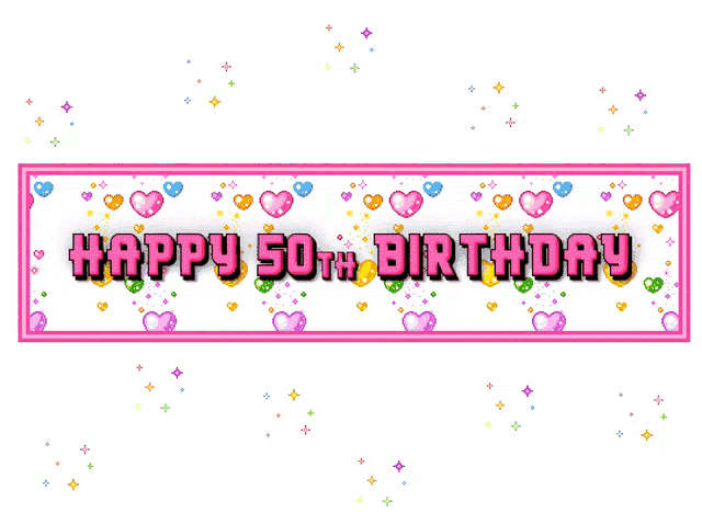 a banner that says happy 50th birthday
