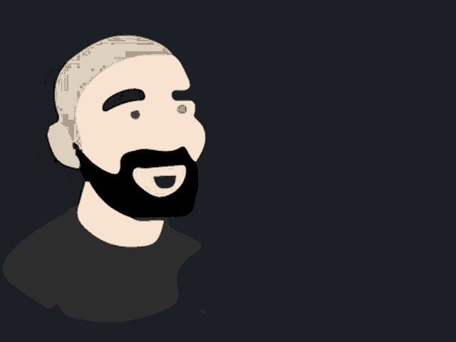 a man with a beard is talking in a speech bubble that says toutafe