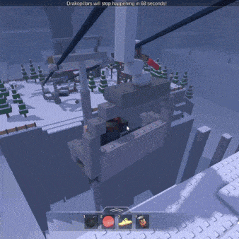 a screenshot of a video game with the words " drakopells will stop happening in 68 seconds "