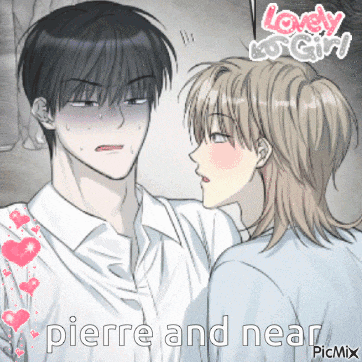 a picture of a man and woman with the words pierre and near on the bottom