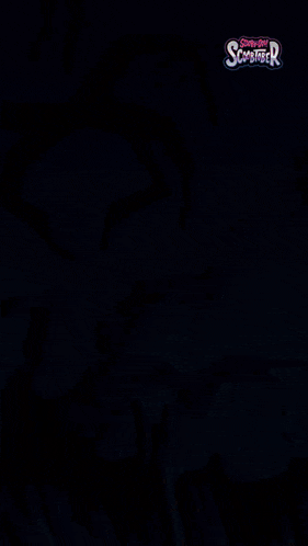 a poster for scooby doo scarifier with a silhouette of a monster in the background