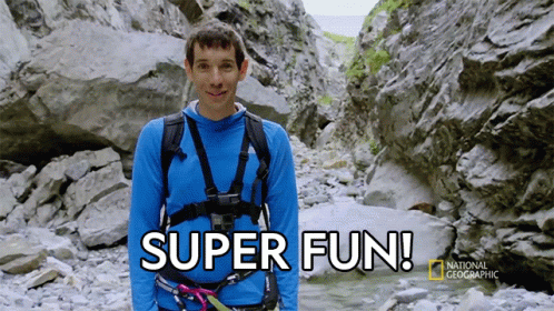 Super Fun Alex Honnold GIF - Super Fun Alex Honnold Alex Honnold Rappels Into A Ravine Running Wild With Bear Grylls GIFs