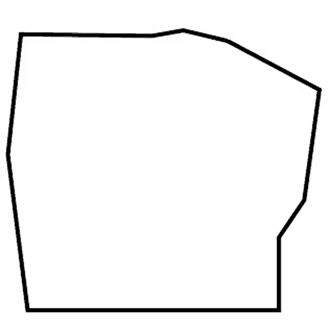 a black and white drawing of a rectangle with a diagonal line .