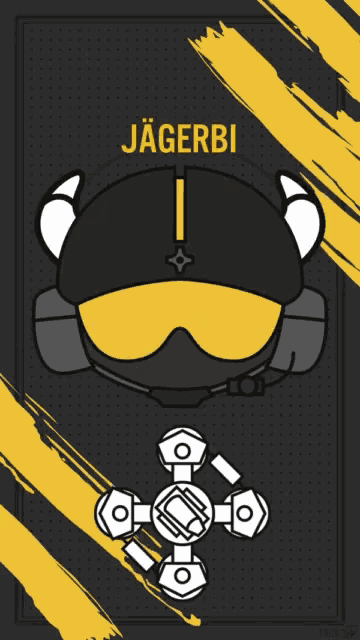 a poster for jagerbi with a picture of a person wearing a helmet